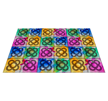 Colorful panot tile vintage rug - TenStickers