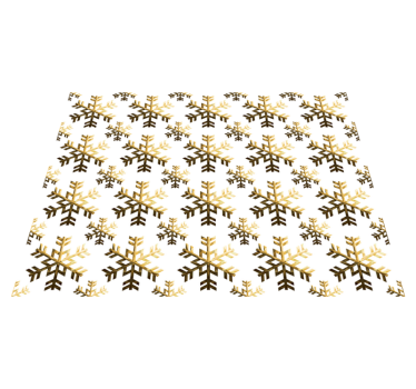Golden snowflakes pattern festive floor carpet - TenStickers
