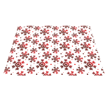 Red snowflakes festive floor mat - TenStickers