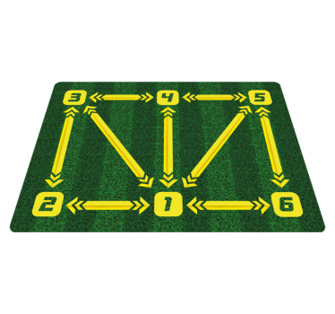 Football training sport rectangular vinyl floor mat - TenStickers