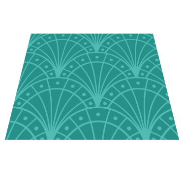 Art Deco Style Turquoise Carpet - TenStickers