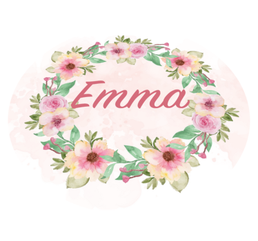 Crown of flowers custom floor vinyl mat - TenStickers