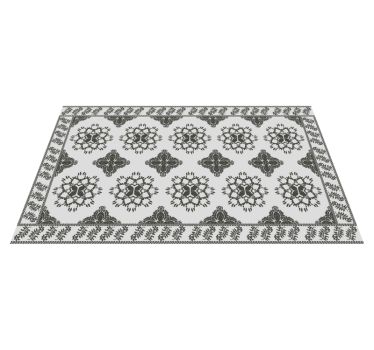 Floral vintage design dining room rug - TenStickers