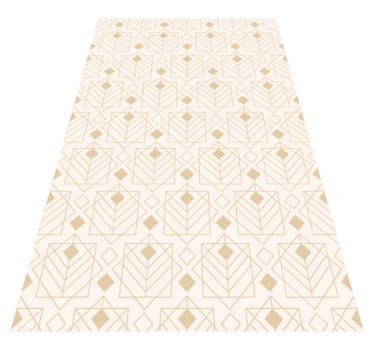 Art déco pattern beige rug - TenStickers