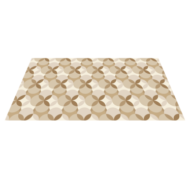 Circles beige design vinyl rug - TenStickers