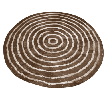 concentric circles beige rug - TenStickers