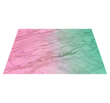 Pink & Green pastel color marble rug - TenStickers