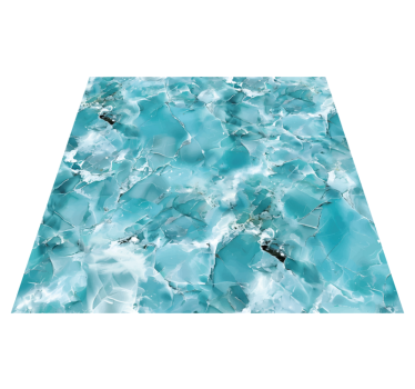 Turquoise blue marble rug - TenStickers