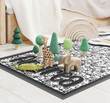 Personalized Pandas custom floor mat - TenStickers