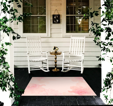 Lotus oink tones flower rug - TenStickers