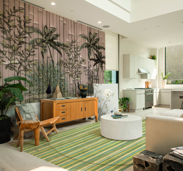 Bamboo  wood effect vinyl flooring - TenStickers