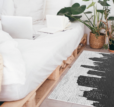 Brickwall skyline natural stone tiles - TenStickers