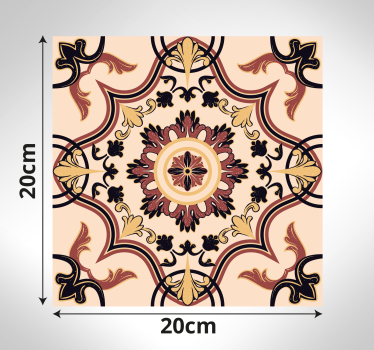 Pattern vintage tiles vinyl rug - TenStickers