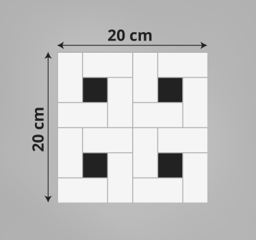 Small Squares tile mat - TenStickers