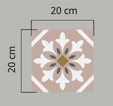 Brown random tile vinyl rug - TenStickers