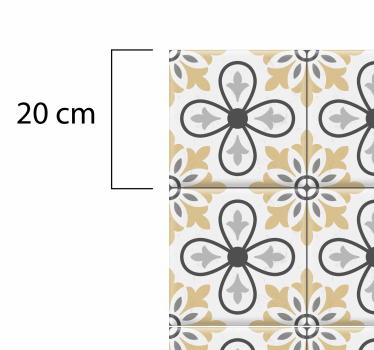 Retro tiles kitchen vinyl rug - TenStickers