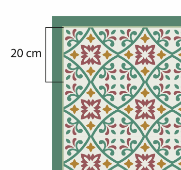 Elegant floral mosaic kitchen mat - TenStickers