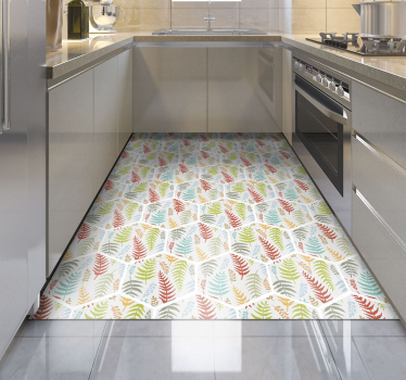Kitchen plant tiles kitchen flooring - TenStickers