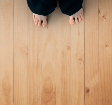 Light brown wood effect vinyl flooring - TenStickers