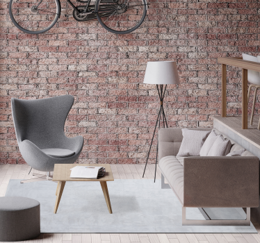 Cement texture stone effect vinyl rug - TenStickers