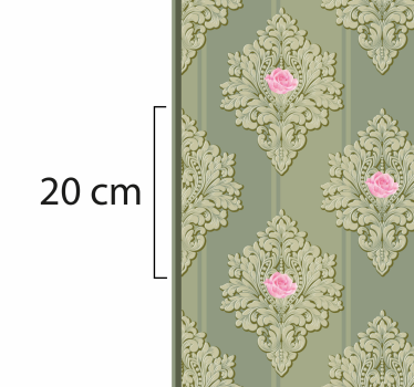 French green vintage retro rug - TenStickers