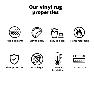 Jute texture hallway vinyl rug - TenStickers