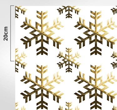 Golden snowflakes pattern festive floor carpet - TenStickers