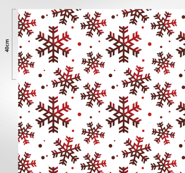 Red snowflakes festive floor mat - TenStickers