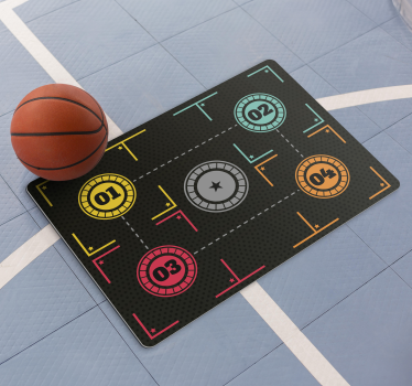 Basketball training rectangular floor carpet - TenStickers