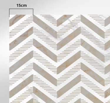 White matte marble kitchen stone flooring - TenStickers