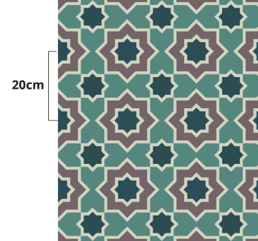 Turquoise and green shapes   tile mat - TenStickers