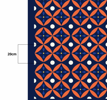 Dark blue textures tiles mosaic vinyl flooring - TenStickers