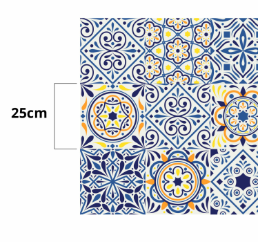 Different tiles effect kitchen vinyl rug - TenStickers