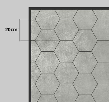 Hexagonal grey motif bathroom mat - TenStickers