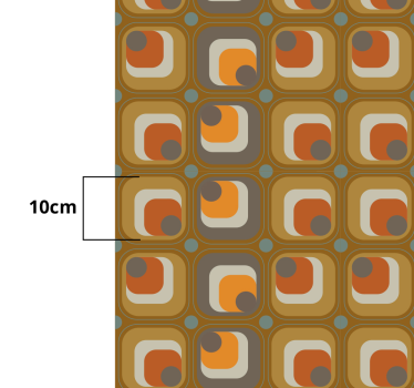 70's retro squares pattern geometric carpets - TenStickers