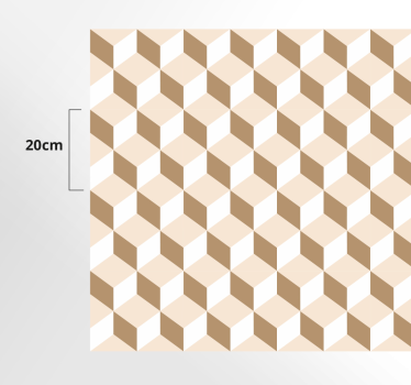 Cubic honeycomb pattern kitchen mat - TenStickers
