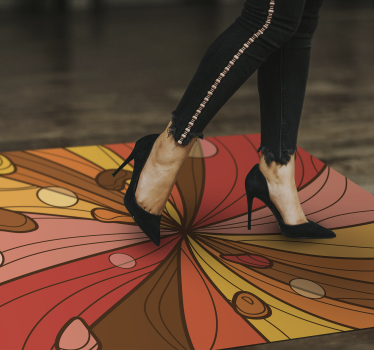 70s pop duet retro rug - TenStickers