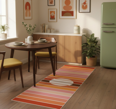 70's sun fridge kitchen vinyl mat - TenStickers