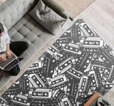 90's cassette retro rug - TenStickers