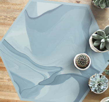 Abstract Blue Waves texture rug - TenStickers