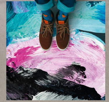 Abstract colour explosion texture rug - TenStickers