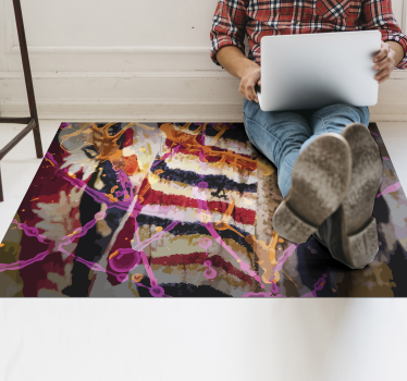 Abstract Color Flow texture rug - TenStickers
