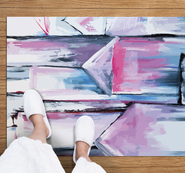Abstract colour layers texture rug - TenStickers
