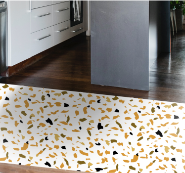 White and brown terrazzo texture rug - TenStickers