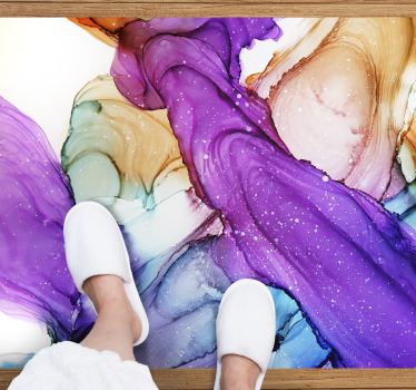 Abstract Fluid Swirls bathroom mat - TenStickers