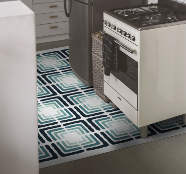 Abstract patterned shapes kitchen mat - TenStickers