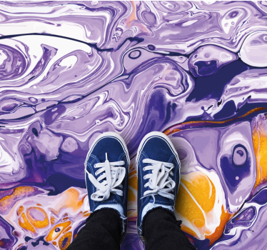Abstract Purple Swirl marble rug - TenStickers