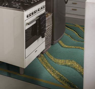 Abstract Wave Pattern marble rug - TenStickers
