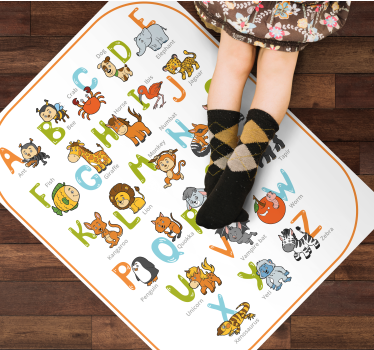 Alphabet carpet animal learning - TenStickers