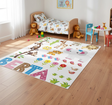 Animal mat jungle tree personalized design - TenStickers